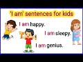 'I am' sentences for kids / english sentences with hindi meaning / Reading practice Sentences.