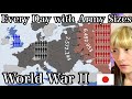 Japanese FIRST TIME Watching World War II Every Day with Army Sizes