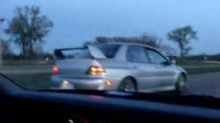 Evo 8 Stock Vs Stock H22 Prelude Turbo @8psi.wmv