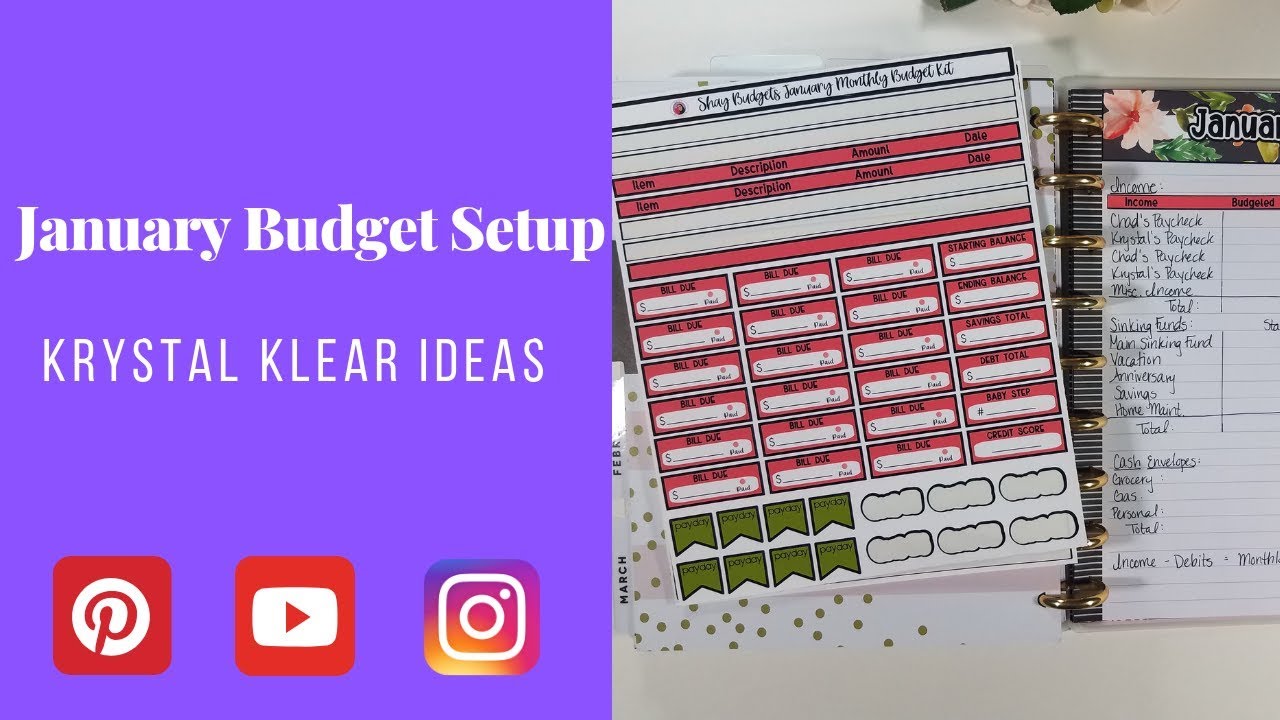 January Budget Setup Youtube