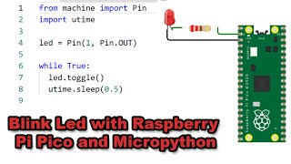 Blink Led with Raspberry Pi Pico and Micropython