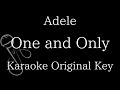 【Karaoke Instrumental】One and Only / Adele【Original Key】