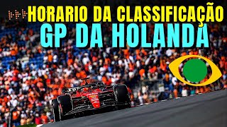 F1 2023 - GP DA HOLANDA - HORARIO DA CLASSIFICAÇÃO NA BAND - FORMULA 1