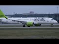 airbaltic airbus a220 300 arrival to rix from ist aircraft yl csi flight bt712