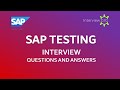 SAP Testing Interview Questions and Answers  |SAP | Testing |