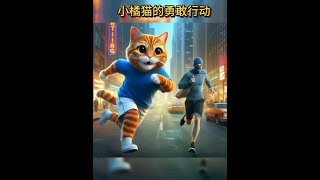 小橘猫的勇敢行动 #Ai绘画  #可爱的小憨憨  #它自己不知道自己可爱吧  #超萌可爱  #小猫咪是被派来治愈人类的吧