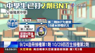 基隆400中學生偷跑 打完第2劑BNT疫苗