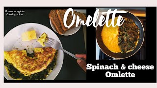 ಮಸಾಲ ಆಮ್ಲೆಟ್  | masala omelete recipe in kannada | Spinach Omelet Easy Recipe - greensonmyplate