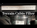 How To Change 2018 - 2021 GMC Terrain Cabin Air filter - Replace Remove Replacement Filter Location