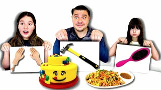 EATING FOOD WITH WEIRD TOOLS !!!