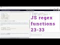 regex functions 22-33 - freeCodeCamp - JS Algorithms and DS