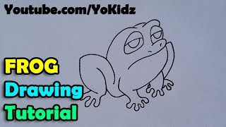 How to draw a frog for kids step by step and super easy