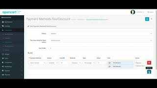Payment Methods Fees / Discounts for OpenCart