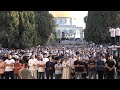 Worshippers gather for Eid prayers at the Al-Aqsa Mosque in Jerusalem