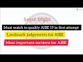 Landmark Judgements for AIBE 19 | Most important questions for AIBE 19 | Legal Logics