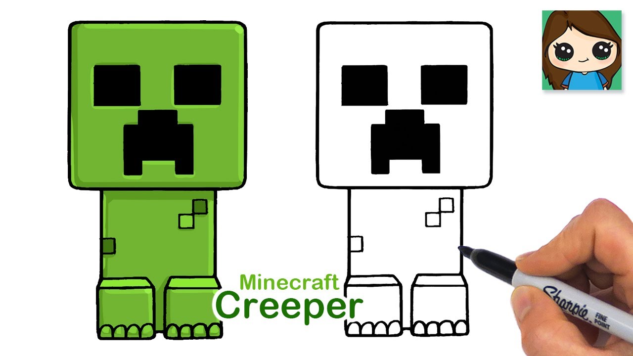 How To Draw Minecraft Creeper Face
