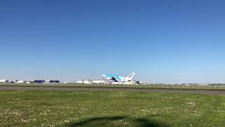 Take-off of first Airbus A380 of ANA All Nippon Airways