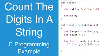 Count The Digits In A String | C Programming Example