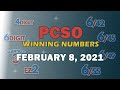 P149M Jackpot Grand Lotto 6/55, EZ2, Suertres, 4Digit and Megalotto 6/45 | February 8, 2021