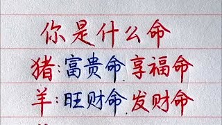 十二生肖，你是什麼命【俗話說】