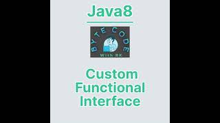 Java8::Custom Functional Interface #youtube #trending #viral #java #java8 #functionalinterfaces