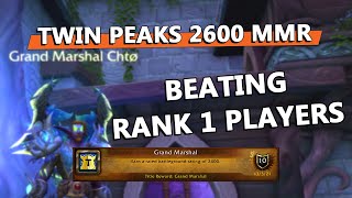 Beating RANK 1 PLAYERS \u0026 getting GRAND MARSHAL - 2600 MMR RBG Twin Peaks | WoW Shadowlands