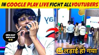Google Play Live In Youtube | In Google Play Live Fight All Youtubers | triggered , techno gamerz