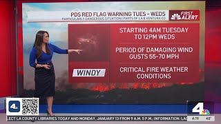 First Alert Forecast: Critical fire weather conditions