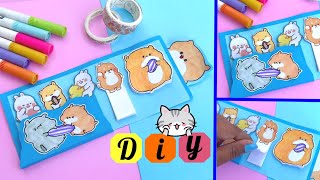 How to make Kawaii sticky notes / hoe to make cute memo pad at your home / School Supplies