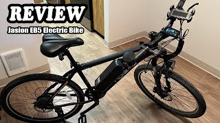 Jasion EB5 Electric Bike Review - 40Miles 20MPH Commuting Electric Mountain Bike, 7-Speed