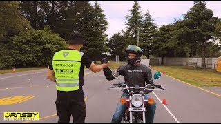 Basic Handling Skills Test NZ Demonstration by Ornsby Motorcycle Training