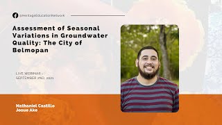 Assessment of Seasonal Variations in Groundwater Quality: The City of Belmopan