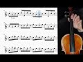 kreutzer violin etude no. 2 with ragtime piano accompaniment. practice video. sheet music score