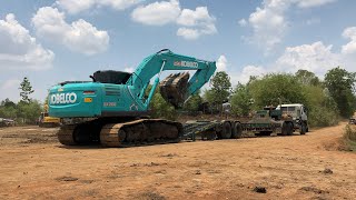 รถแบคโฮโกเบลโก้ KOBELCO SK 200 ใหม่แกะกล่องสวยๆขึ้นเทเลอร์