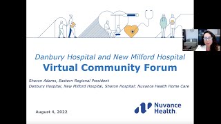 Danbury Hospital and New Milford Hospital Virtual Community Forum — August 4, 2022