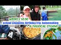 BACK TO SCHOOL SHOPPING, BIRTHDAY TRIP, HOMEMAKING MOTIVATION + A TROPICAL STORM / WEEKLY VLOG