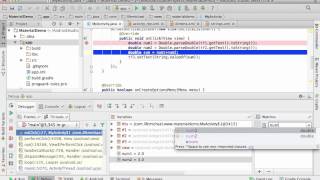 Debugging using Watches in Android Studio