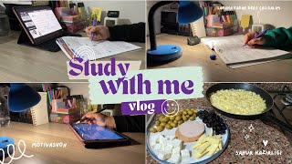 Sabaha kadar ders çalışalım | sahur ve iftar hazırlığı | sessiz vlog 🌸 #studywithme #vlog41