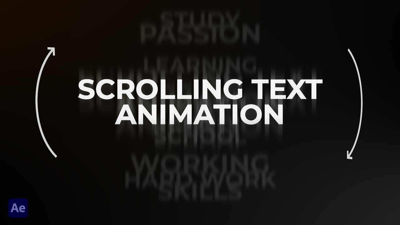 Create 3d Scrolling Text Animation In After Effects Youtube