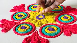 Sankranthi Rangoli Design | Easy and Simple Sankranthi Muggulu | Unique Rangoli for Festivals