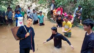 Iu Mien Thailand EP73 | Iu Mien village people catching fishes together