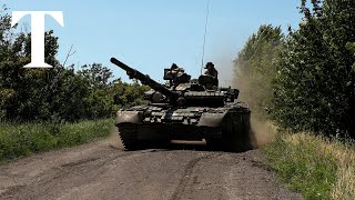 Ukraine military claims to show strike on Russian tank near Bakhmut