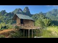 60-year-old man starts building a farm: EP1. Building a bamboo house - Rumah bambu - Cabin