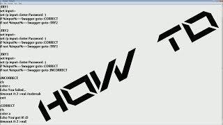 How to make a EASY simple batch password file! :D