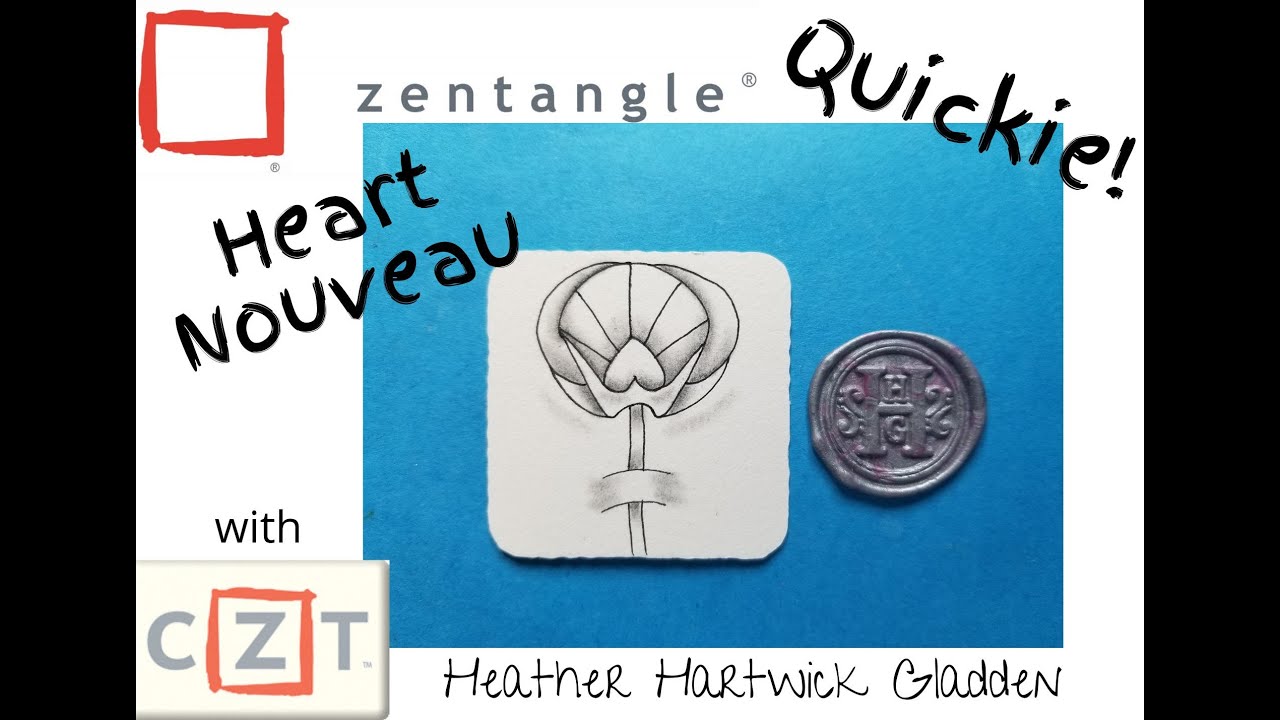 Heart Nouveau Zentangle Quickie Youtube