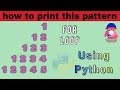 how to print this python patterns using for loop