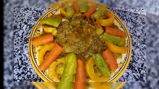 كسكس بالقرع الأحمر المحكوك  مذاق رائع👌وطريقة مبسطة couscous marocain