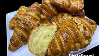 Croissant fait maison الكروسون  الفرنسي بطريقة سهلة والبنةبدون مناقشة #croissant