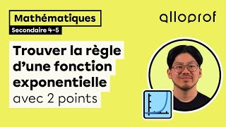 Trouver la règle d'une fonction exponentielle avec 2 points | Mathématiques | Alloprof