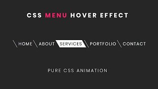 Pure CSS Menu Hover Effect | CSS Animation Effect